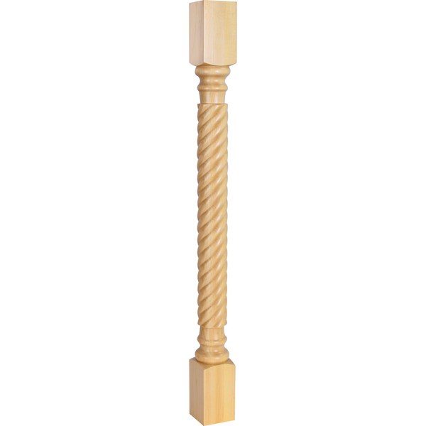 Hardware Resources 3" Wx3"Dx35-1/2" Alder Rope Post P3-3ALD - main